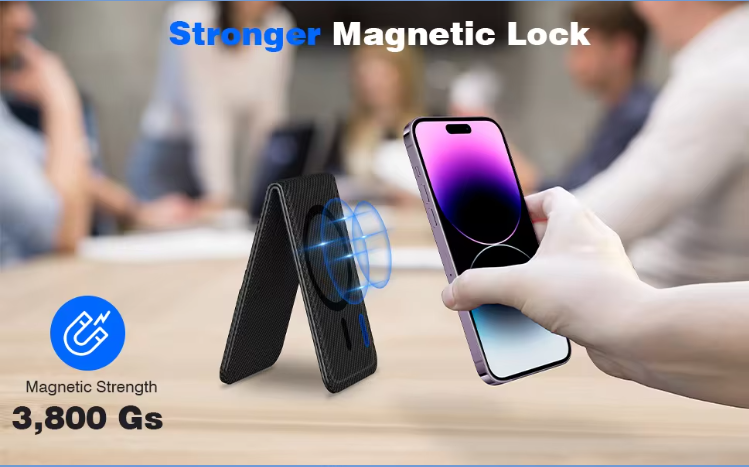 Mag Mate™ Leather Wallet - Mag-Safe Phone Stand - Drawstring for Easy Card Access. Multifunctional, Slim & Minimal Design
